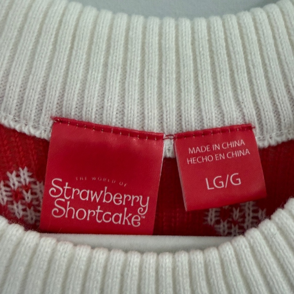 Strawberry shortcake Patterned Sweater - Red and White - Picture 2 of 4